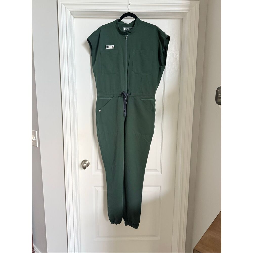 Figs Rafaela Hunter Green Jumpsuit Large